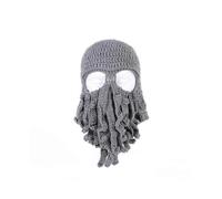(LWDd)Octopus Beanie Men's Winter Warm Ski Cycling Suit Squid Mask (Gray)