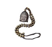 LWDXQQTX Collar con colgante budista, estilo chino, cadena de Buda, tallada a mano, protección decorativa de buena fortuna, Small, Obsidiana, Obsidiana