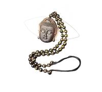 LWDXQQTX Collar con colgante budista, estilo chino, cadena de Buda, tallada a mano, protección decorativa de buena fortuna, Pequeño, Obsidiana, Obsidiana