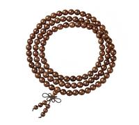 LWDXQQTX Pulsera de Madera de Sándalo Natural, Adornos de Cuentas Budistas de Buena Fortuna, Regalo de Meditación y Oración, Madera, Ámbar