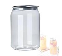 LwiftGal Botellas Desechables De PláStico A Prueba De Fugas para Sellar Latas, Paquete De 200 con Tapas, Vasos De Pet Transparentes para Jugo, Compatibles con Sellador AutomáTico De Vasos. 330ml