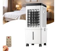 LwiftGal Climatizador Evaporativo PortáTil 15l, Silencioso para Dormitorio Y Oficina, Ruedas, 3 Velocidades con Temporizador De 7,5 Horas, para HabitacióN