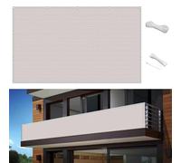 LWJSOCP Balcón Resistente a la Intemperie de 115 x 750 cm - Protección UV y contra el Viento, Cubierta para balcón Exterior, protección para jardín y terraza, Blanco, bloquea Las miradas i