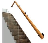 LWJSOCP Barandilla de Escalera de Madera, Juego Completo de barandilla de Escalera Antideslizante con Soporte metálico para Personas Mayores, para Uso Interior y Exterior, 50 cm, 80 cm, 1 m, 120 cm,
