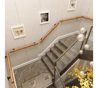 LWJSOCP Barandilla de Escalera, pasamanos de Madera Maciza Antideslizante, pasamanos para Interiores de lofts, para Colocar contra la Pared, pasamanos para Personas Mayores (tamaño: 120 cm).