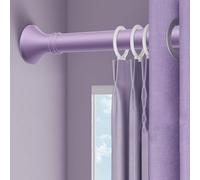 LWJSOCP Barra de Cortina de tensión Ajustable, sin Necesidad de taladrar, de Acero Inoxidable, Extensible para Cortinas Transparentes y de Ducha, Color Morado, Apta para Cortinas de 410-500 cm - Fác