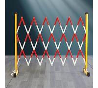 LWJSOCP Barricada Plegable, Puerta de Barrera práctica, Valla de tráfico Extensible con Ruedas para escuelas (tamaño: 1,2 x 5 m) portátil (Rojo, 1,2 x 4 m)