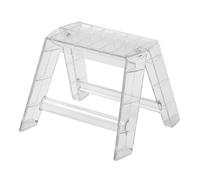 LWJSOCP Escalera de Mano de acrílico Transparente, Plegable, apilable, pequeña, para Biblioteca, Cocina y Sala de Estar, 39 x 39 x 30 cm (Transparente).