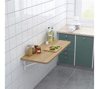 LWJSOCP Escritorio de Pared Plegable, Mesa de Estudio compacta con Hojas abatibles para Espacios pequeños, 80 x 30 cm (31 x 12 Pulgadas), Ideal para Oficina, lavandería, Dormitorio, acabad