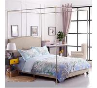 LWJSOCP Inicio Marco de Cama con Dosel de Acero Inoxidable Marco de Cama Mosquitera para decoración de Dormitorio Tamaño de Cama Cama Doble Plataforma tapizada Metal Fácil de Montar Marco de Cama Tu