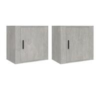LWJSOCP Juego de 2 armarios flotantes de Pared: mesitas de Noche Grises y rústicas con Puerta de Almacenamiento, 50 x 47 cm, para Dormitorio y Cocina. Una solución Elegante Que Ahorra ESPA