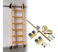 LWJSOCP Kit de herrajes para Escalera de Biblioteca Deslizante de 100-732 cm, Kit de rieles para Armario, riel de riel para Escalera rodante Dorada para Oficina Tipo Loft, Kit de rieles deslizantes