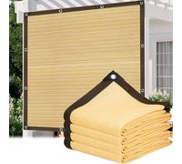 LWJSOCP Malla de Sombra Exterior con Ojales, Color Arena Beige, 6x6 m, 80% Resistente a los Rayos UV, Cortavientos y Permeable al Agua. Toldo para jardín Que Ofrece una protección Solar e
