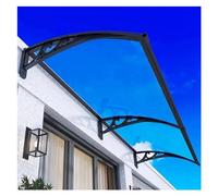 LWJSOCP Marquesina Moderna de policarbonato para Puerta de 150x120cm - Refugio Curvo para Lluvia con protección UV, contra la Nieve y la Lluvia - Diseño Grande de 0,8x1,5m (2,62x4,92 pies)