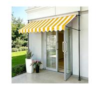 LWJSOCP Persianas retráctiles para Patio - Altura Ajustable, instalación sin taladrar - Versátil, Color Amarillo y Blanco, para Puertas y Ventanas (350 cm/137,8 Pulgadas)