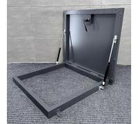LWJSOCP Puerta de Acceso a escotilla de Techo de Acero Reforzado, Cubierta de tragaluz de Seguridad galvanizada, Tapa de Registro Impermeable con manija, Acceso al Techo para Salida de sótano (75x75