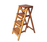 LWJSOCP Silla de Biblioteca Plegable de Madera de 4 escalones, Taburete Convertible portátil, Ideal para Uso doméstico, Cocina, exhibición, diseño Que Ahorra Espacio, Muebles multifunciona