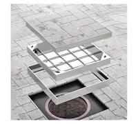 LWJSOCP Tapa de alcantarilla, Tapa Cuadrada de Alta Resistencia para alcantarilla - Tapa de Drenaje Invisible Comercial, Tapa para Tanque séptico Empotrado, 86 x 79 cm (34" x 31") para soluciones de
