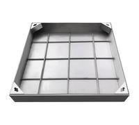 LWJSOCP Tapa de desagüe Cuadrada de Acero Inoxidable de Alta Resistencia - Cámara de inspección Inoxidable para entradas de vehículos, Jardines, Patios y soluciones de pavimentación - y si