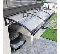 LWJSOCP Toldo de Aluminio para Puerta Principal - Refugio Exterior para Patio con Techo de policarbonato para protección UV, Resistente a la Lluvia y a la Intemperie.