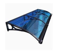 LWJSOCP Toldo Exterior Curvo de policarbonato con protección UV y contra la Lluvia para la Puerta de Entrada (60 cm/24 pulg. x 140 cm/55 pulg.) - Resistente a la Intemperie.