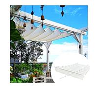 LWJSOCP Toldo Parasol Ondulado en Forma de U, Ajustable y retráctil para Patios, Jardines y terrazas. Tamaño: 1,7 m de Ancho x 11 m de Largo / 5,57 m de Ancho x 36,08 pies de Largo. Protec