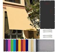 LWJSOCP Toldo Rectangular de 6x6 m para Exteriores con protección UV para Patio y jardín. Colores Arena y Crema. Tejido Antracita Duradero para una óptima Cobertura Solar.