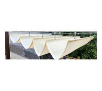 LWJSOCP Toldo retráctil Impermeable - Toldo de Vela Ondulada de poliéster PU Resistente a la Lluvia para terraza, Patio o casa de Cristal - Solución de Sombra para pérgola con Cable desliz