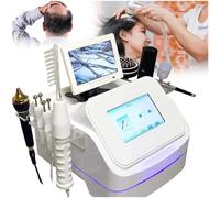 lwjunmm Analizador de Cabello para diagnóstico Piel, Detector Cuero cabelludo, Pantalla LCD HD Multifuncional, Digital Aceite folículo piloso del Aumento, analizador, con 7 Asas White