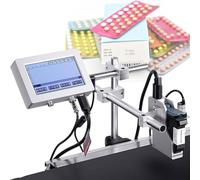 lwjunmm Impresora de códigos de inyección de Tinta móvil,Impresora de inyección de Tinta Industrial automática,for Imprimir Texto,número,Hora,12.7mm