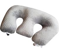 LWKBE Almohada de enfermería Multifuncional para Gemelos, Almohada de Lactancia Materna para Mujeres Embarazadas, Tela de algodón Lavable a máquina.,Gris