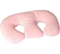 LWKBE Almohada de enfermería Multifuncional para Gemelos, Almohada de Lactancia Materna para Mujeres Embarazadas, Tela de algodón Lavable a máquina.,Rosado