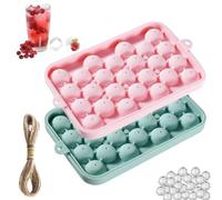 LWLWA 2 Piezas Cubiteras para Hielo, Hielera Silicona, Azul y Rosa