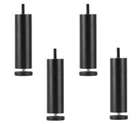 LWLWA 4 Piezas Patas para Sofas, 15 cm Aleación de Aluminio Patas Regulables, Altura Ajustable 0-8 mm, Negro, para Sofá, Escritorio, Armario, Cama