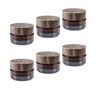 LWLWA 6 Piezas Tarro de Crema, 20 ml Contenedores Cosmetico con Tapa de Plástico, Tarros Cosmeticos en Vidrio Ámbar Reutilizable para Rellenar Almacenamiento, Cremas, Lociones