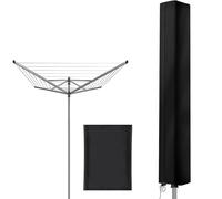 LWLWA Cubre Tendederos Exterior, 160 × 15 × 15 cm Funda Tendedero Exterior, Tela Oxford 210D Funda Protectora Tendedero Rotary, con Cremallera y Cordón, para Protección de la Secadora Rotativa