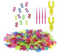 LWMLWM 1000 Piezas S Clips Ganchos para Pulseras de Loom Bands, S-Clips de Colores Cierres para Pulseras Accesorios de Joyería