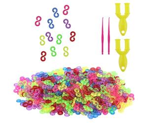 LWMLWM 1000 Piezas S Clips Ganchos para Pulseras de Loom Bands, S-Clips de Colores Cierres para Pulseras Accesorios de Joyería