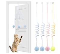 LWMLWM 4 piezas de juguetes para gatos, marco de puerta colgante, autoempleo, juguete interactivo para gatos, juguete para gatos, juguetes retráctiles, gatitos, juguetes para gatos