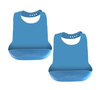 LWMLWM Baberos de Silicona Lavables para Adultos Mayores, Baberos de Comedor Reutilizables para Adultos para Hombres Baberos Impermeables para Mujeres para Discapacitados (2, Azul)