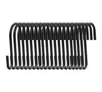 LWMLWM - Ganchos en S, juego de 20 ganchos en S negros, ganchos en S de aluminio ideales para la cocina, el armario, el garaje y el jardín para colgar ollas y sartenes, tazas