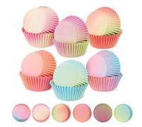 LWMTT 300 Piezas Moldes Magdalenas Papel para Muffins Tamaño Estándar, 6 Colores para Hornear, Postres, Festas, Cumpleaños y Bodas