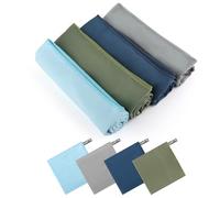 LWMTT 4 Piezas Toalla Microfibra 80 x 40cm Toalla Gimnasio Secado Rápido Toalla Deporte Toallas Microfibra para Vacaciones, Fitness, Yoga, Sauna, Playa 4 Colores