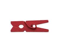 LWR CRAFTS Mini pinzas de madera para ropa 15 colores 100 por paquete 1 "2,5 cm (rojo)