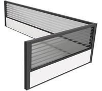 LwsCUiH Desk Privacy Divider, Desk Glass Screen Transparent Partition Customizable Partition The Computer Table Fence Board(120x35cm)
