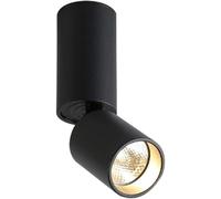 LwsCUiH Lámpara de pared LED resistente, foco, lámpara de techo, iluminación de techo for sala de estar, luz empotrada ajustable Universal, moderna(Nero,White light)