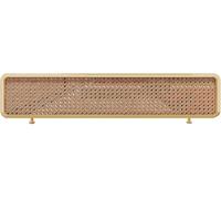 LwsCUiH Mampara divisoria de ratán for Comedor, Panel de privacidad, Olla Caliente, Mesa de Comedor for Restaurante, Divisor Decorativo, Pasillo, encimera, Media Pared(Gold-b,43.3x11.8 in)