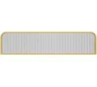 LwsCUiH Panel Divisor de privacidad de Acero Inoxidable for áreas de Comedor y escritorios de Oficina, partición de Vidrio a Rayas(Gold-2,45x80cm/17.71x31.49in)