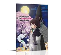 LWSCYMX Póster de anime clásico de La reencarnación del exorcista más fuerte en otro mundo, arte de pared, pintura decorativa para dormitorio, 50 x 75 cm, estilo marco