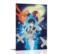 LWSCYMX Póster de anime clásico de La reencarnación del exorcista más fuerte en otro mundo, arte de pared, pintura decorativa para dormitorio, 50 x 75 cm, estilo marco